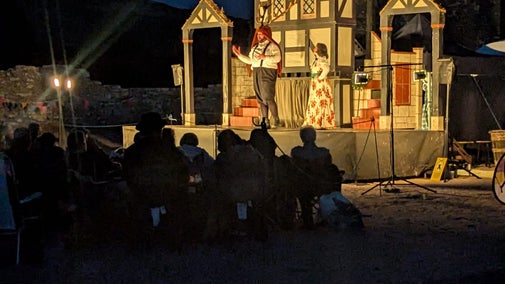 Oper-air theatre in the grounds of Corfe Castle